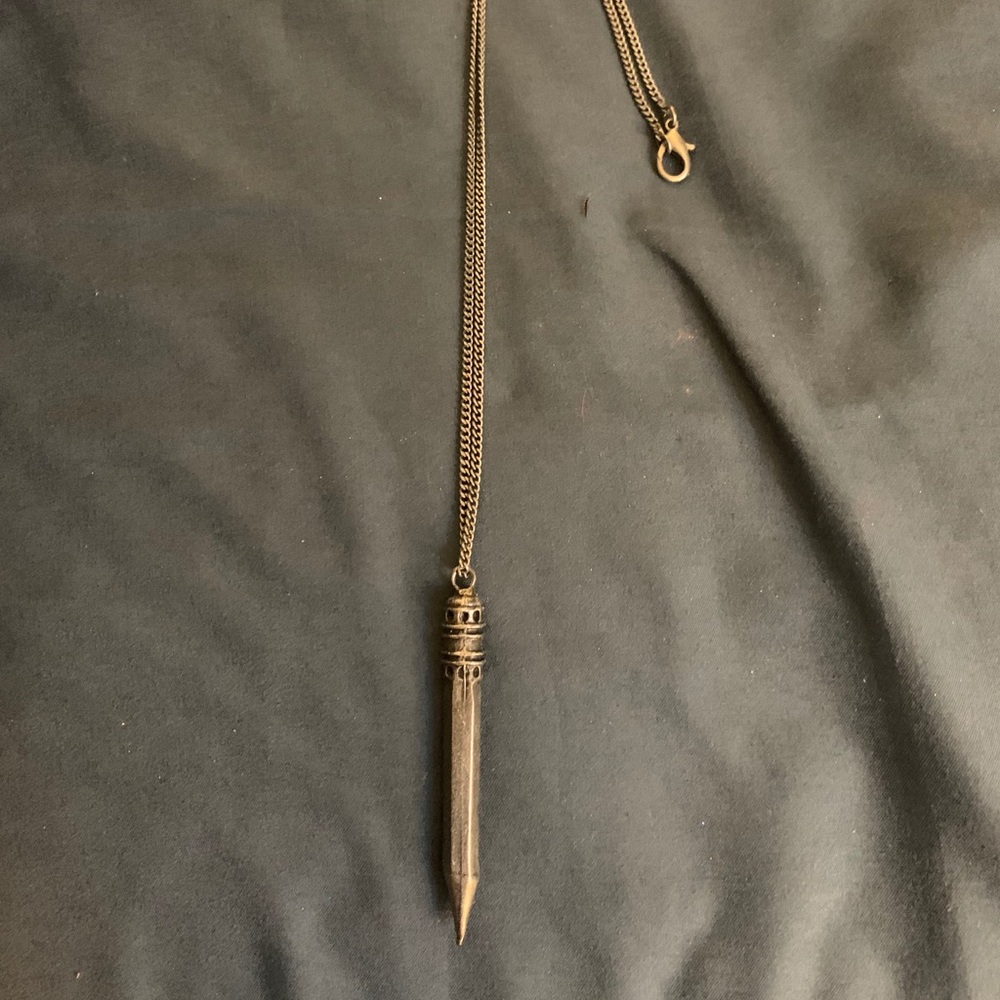 Pewter Pencil Necklace
